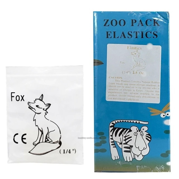 Elastic Bands (Brace Bands), Fox, 1/4" (6.35 mm), 2.5 Oz, 100pcs